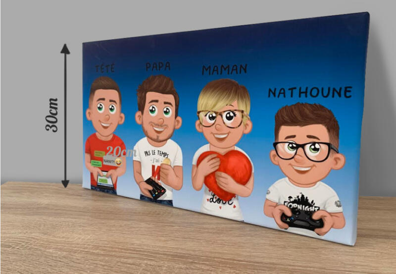 Familienportraits von Verrückte Familie_Leinwand