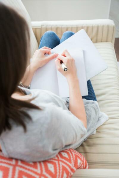 Women writing on papaer
