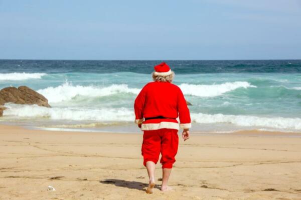 Santa on the beach