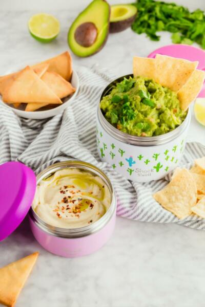 Picknick-Lunch mit Hummus