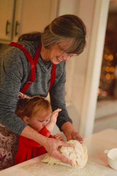 Grandma baking