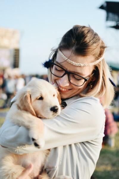 Girl with dog