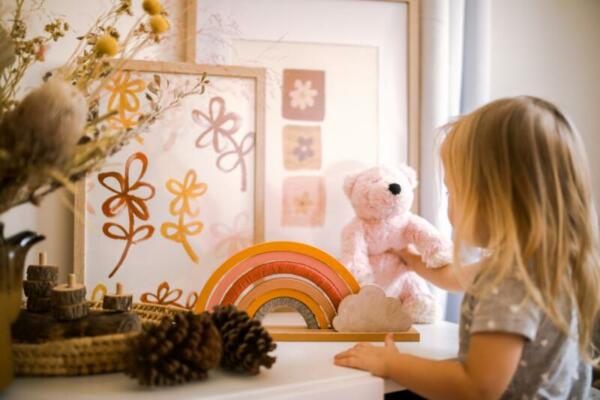 Little girl in kids corner