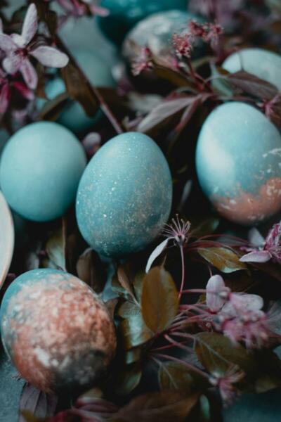 blue easter eggs